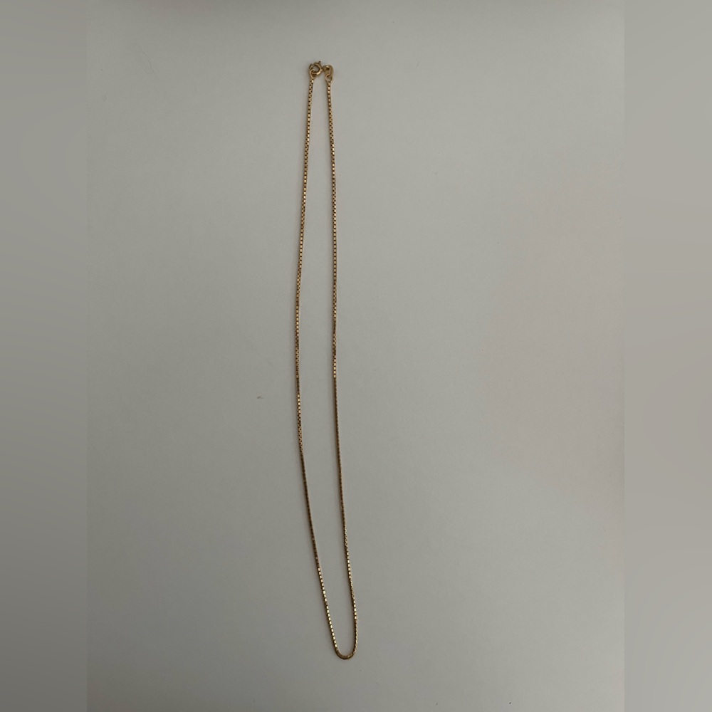 14k Box Chain Gold Necklace
